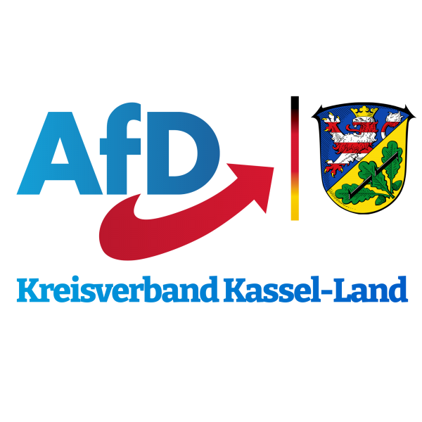 AfD Logo Kassel Land - wappen Rand Schwarz